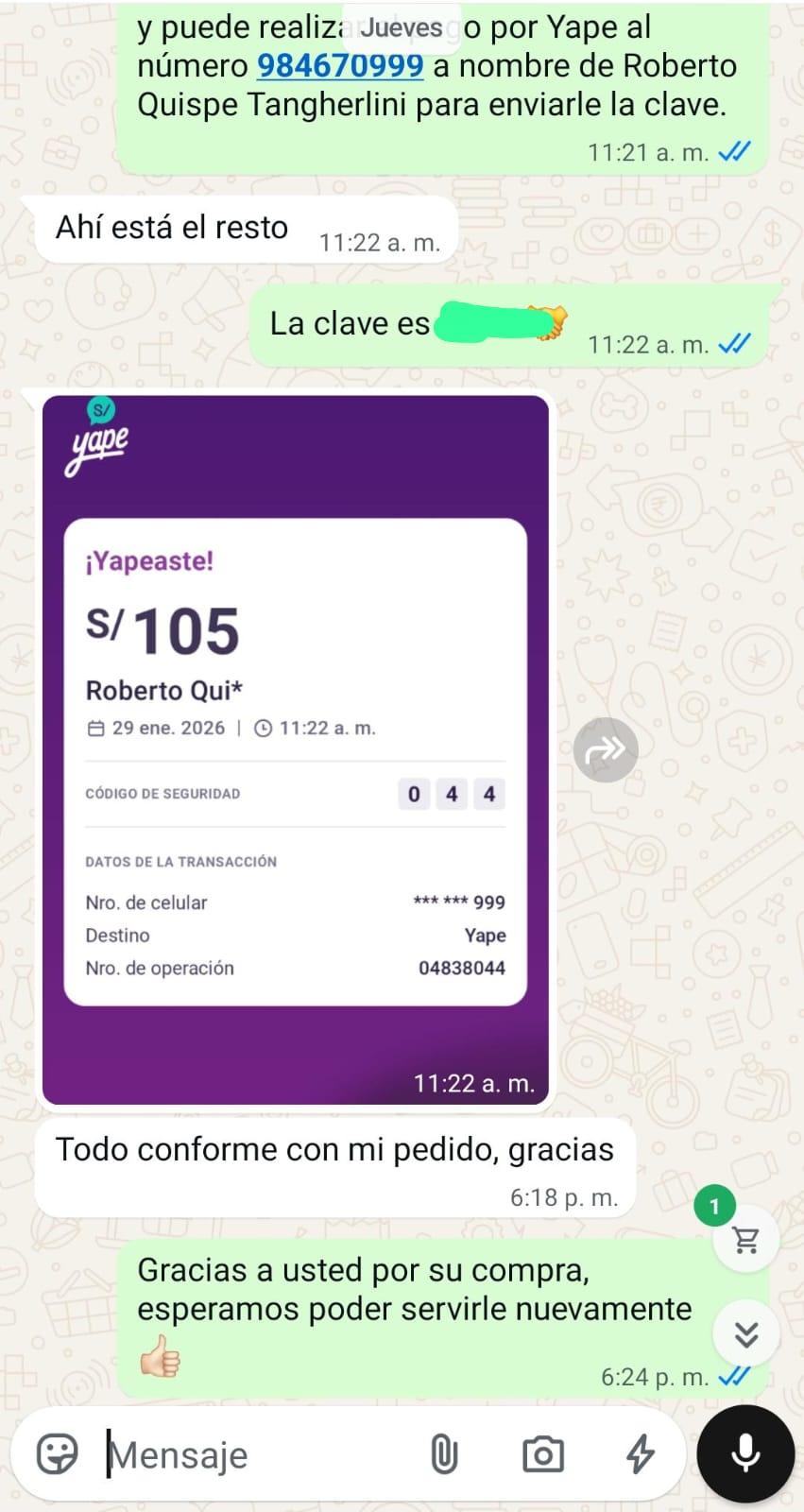 Opinión por WhatsApp 3